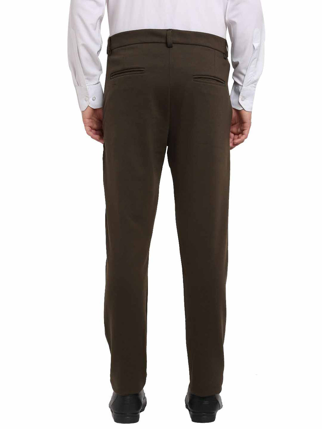 Jainish Men's Olive 4-Way Lycra Tapered Fit Trousers ( FGP 269Olive ) - Distacart