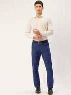 Jainish Men's Blue Checked Formal Trousers ( FGP 270 Blue ) - Distacart