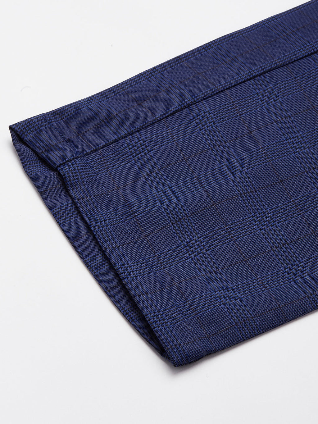 Jainish Men's Blue Checked Formal Trousers ( FGP 270 Blue ) - Distacart