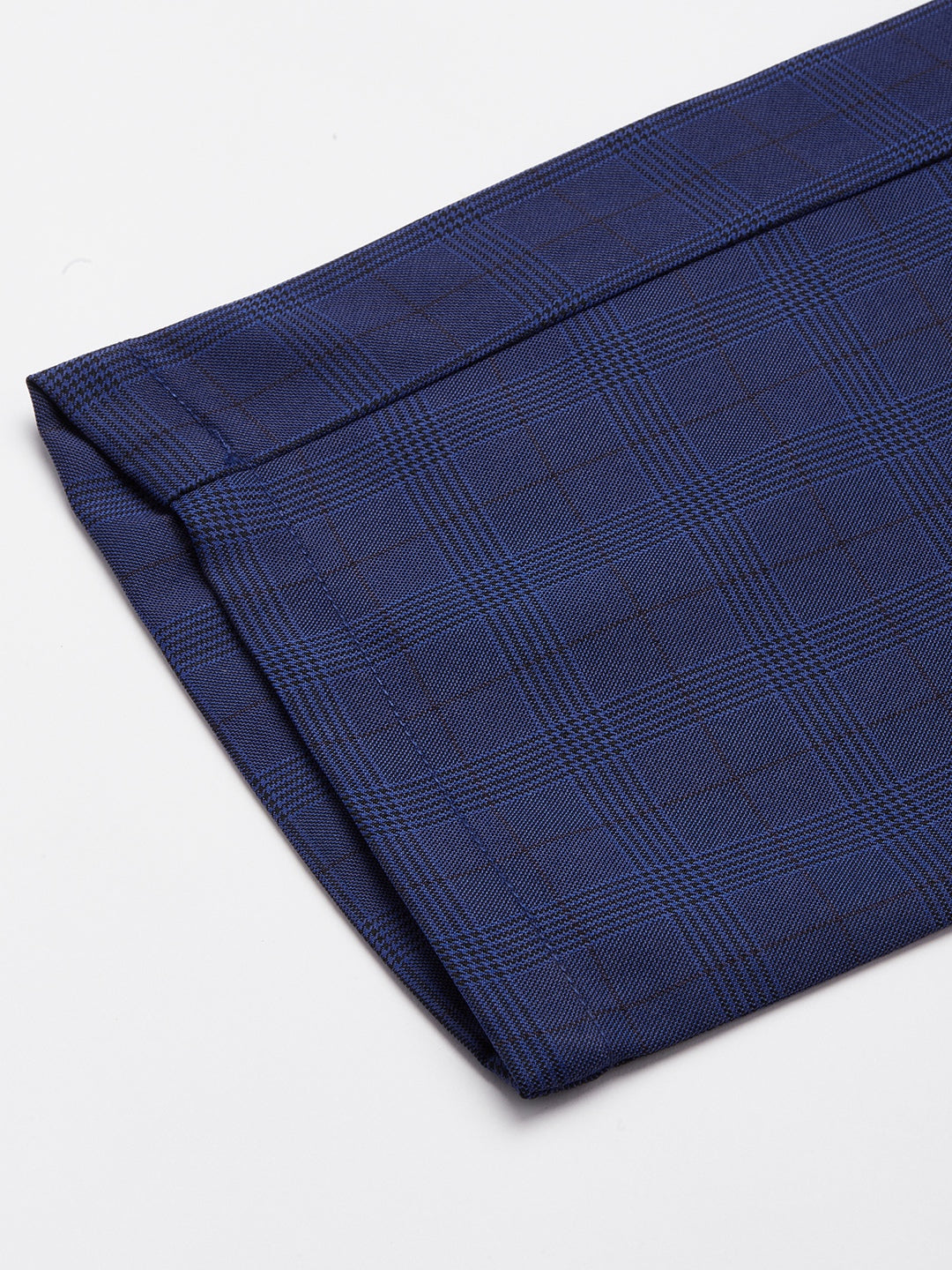 Jainish Men's Blue Checked Formal Trousers ( FGP 270 Blue ) - Distacart