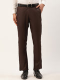 Jainish Men's Coffee Checked Formal Trousers ( FGP 270 Coffee ) - Distacart