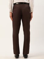 Jainish Men's Coffee Checked Formal Trousers ( FGP 270 Coffee ) - Distacart