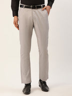 Jainish Men's Grey Checked Formal Trousers ( FGP 270 Grey ) - Distacart