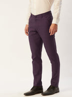 Jainish Men's Maroon Checked Formal Trousers ( FGP 270 Maroon ) - Distacart