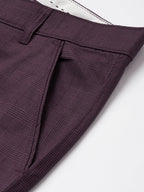 Jainish Men's Maroon Checked Formal Trousers ( FGP 270 Maroon ) - Distacart