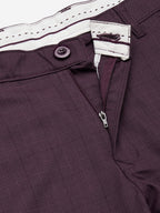 Jainish Men's Maroon Checked Formal Trousers ( FGP 270 Maroon ) - Distacart