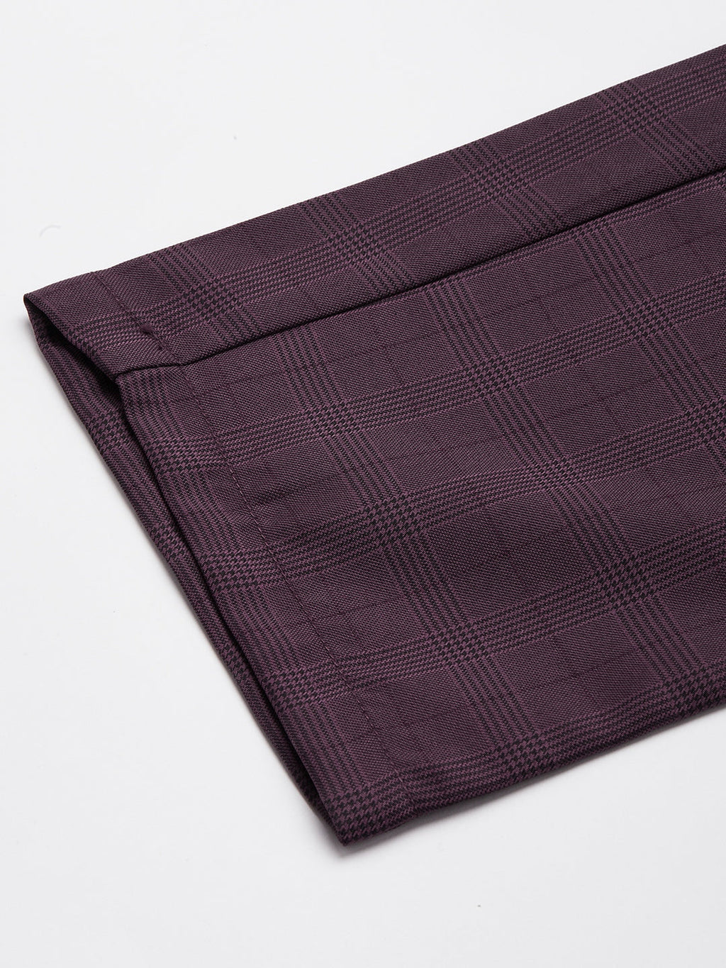 Jainish Men's Maroon Checked Formal Trousers ( FGP 270 Maroon ) - Distacart