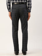 Jainish Men's Black Window Checked Formal Trousers ( FGP 272 Black ) - Distacart