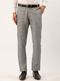 Jainish Men's Grey Window Checked Formal Trousers ( FGP 272 Grey ) - Distacart