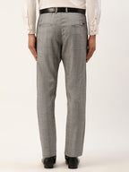 Jainish Men's Grey Window Checked Formal Trousers ( FGP 272 Grey ) - Distacart