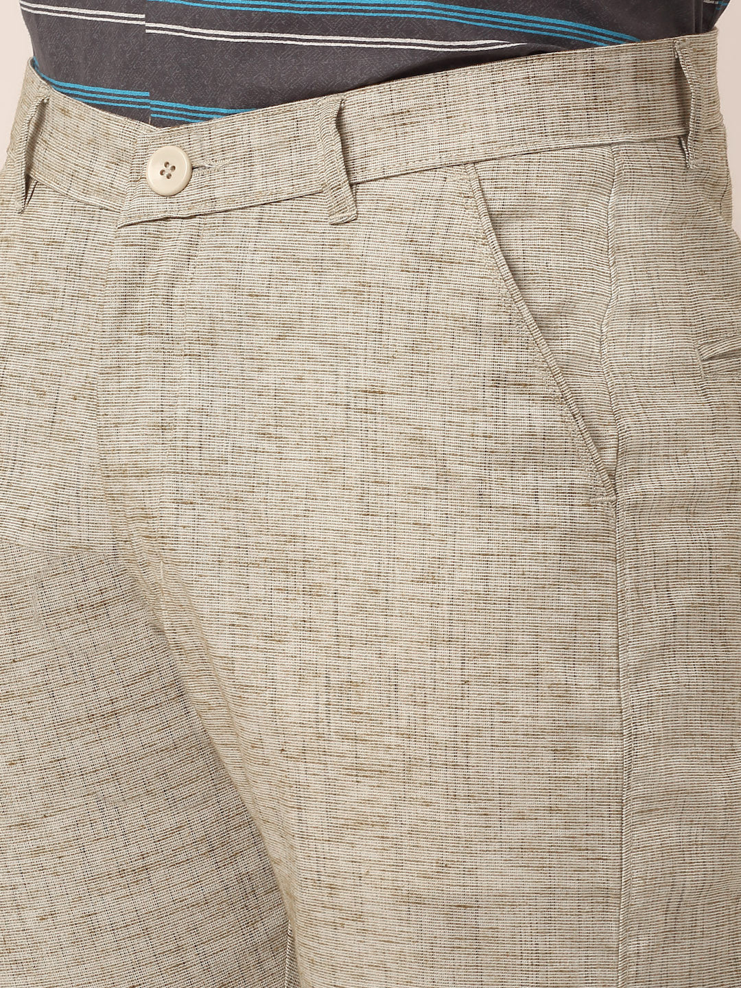 Jainish Men's Beige Linan Cotton Formal Trousers ( FGP 273 Beige ) - Distacart