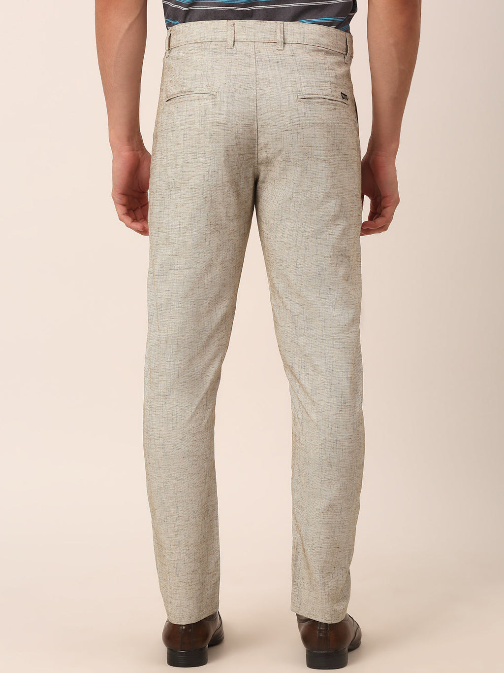 Jainish Men's Beige Linan Cotton Formal Trousers ( FGP 273 Beige ) - Distacart
