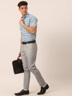 Jainish Men's Grey Linan Cotton Formal Trousers ( FGP 273 Grey ) - Distacart