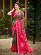 Shree Shyam Fashion Mehendi Soft Silk Saree - Distacart