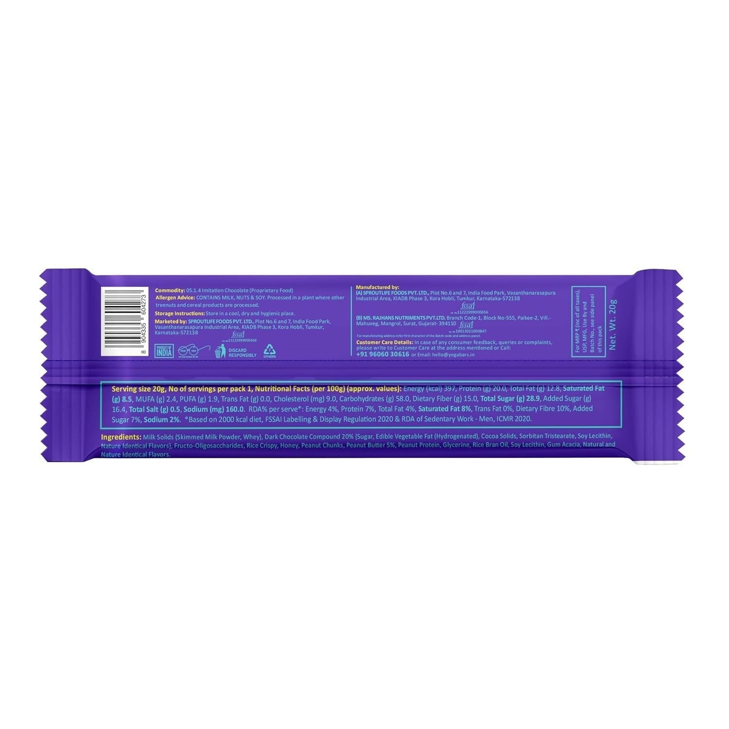 Yoga Bar Protein Minis Coffee Crush and Choco Peanut Butter Combo - Distacart