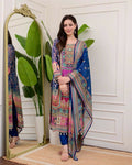 Joban Fashion Multicolor Chinon Embroidery Sequence Work Readymade Kurta Set - Distacart
