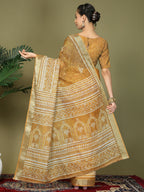 Shree Shyam Fashion Cotton Golden Saree - Distacart