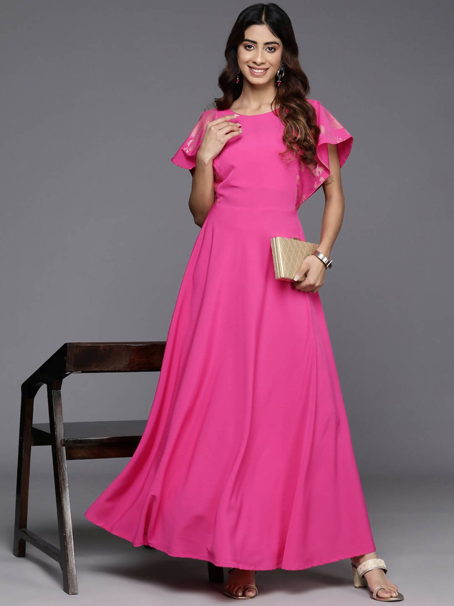 Ahalyaa Women's Traditional wear Dress - Pink - Distacart