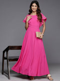 Ahalyaa Women's Traditional wear Dress - Pink - Distacart