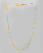 VOJ Women Gold-Polished Self Designed Pipe Chain