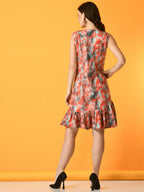 Myshka Women's Multi Printed Party Dress - Distacart