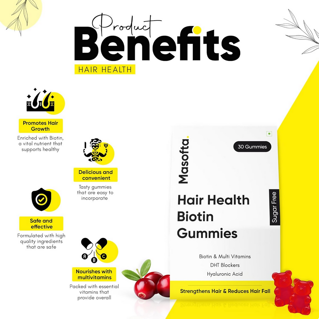 Masofta Hair Health Biotin Gummies