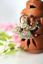 Mominos Fashion Johar Kamal Oxidised Silver-Plated With Ghungroo Jhumkas - Distacart