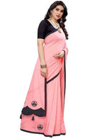 Vamika Designer Peach Georgette Saree (TSUNAMI PEACH )
