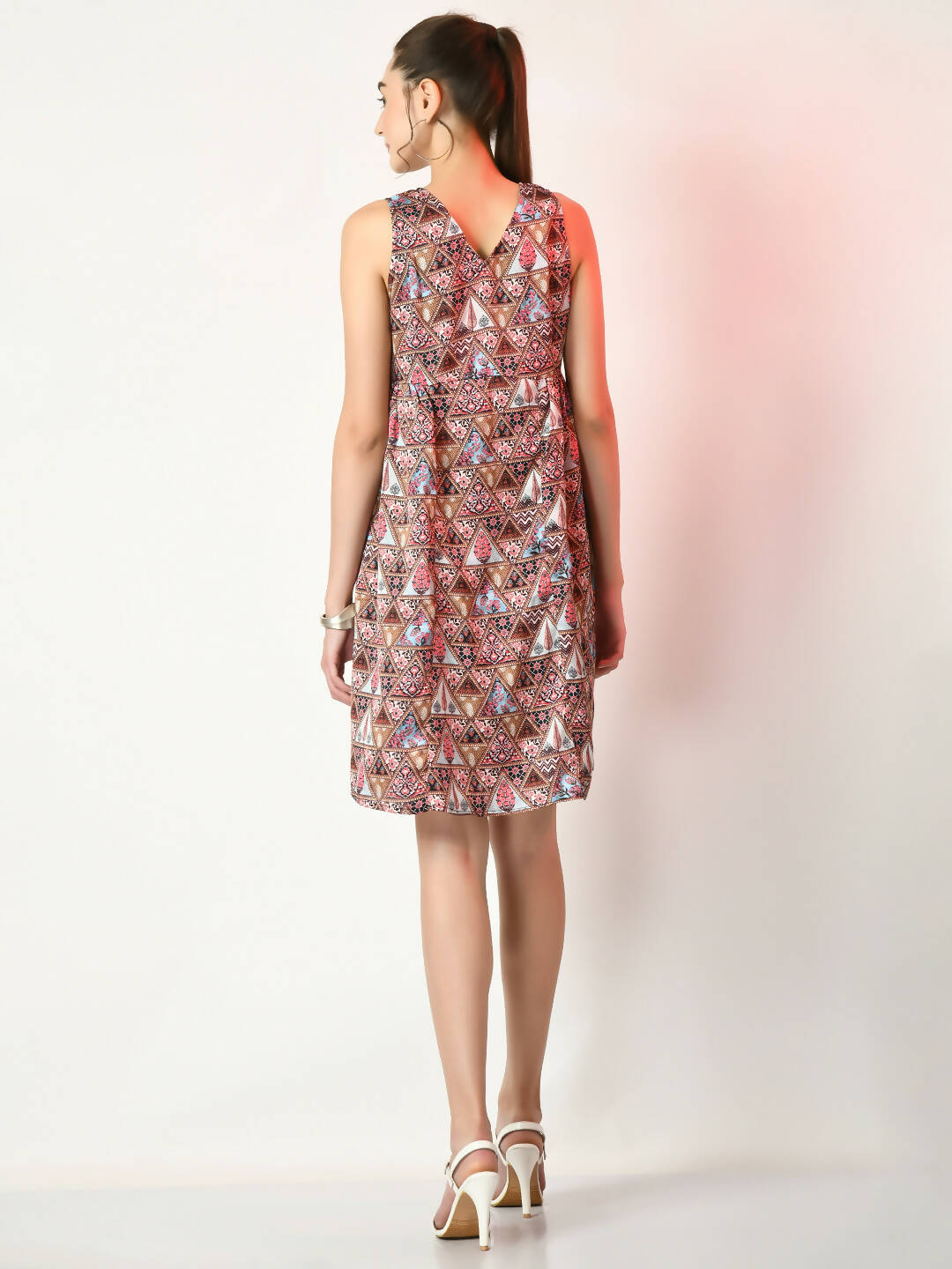 Myshka Women's Multi A-Line Printed Dress - Distacart