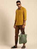 Mustard Men Rayon Boxy Opaque Casual Shirt - Mahotsav