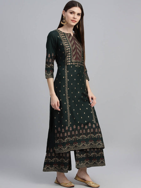 Cheera Printed Kurta Palazzo set (CH117KP)