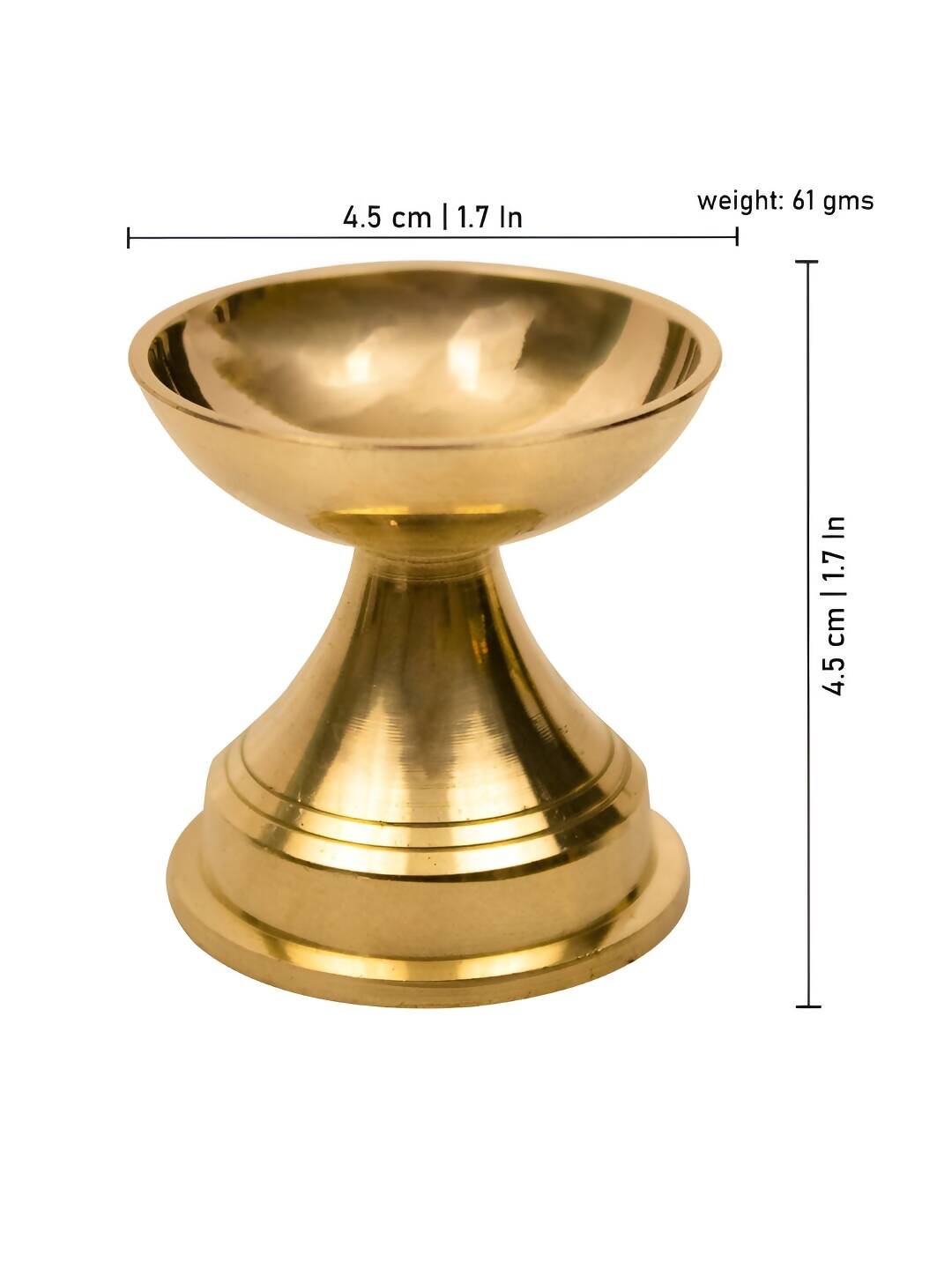 Spillbox Gold-Toned Brass Niranjan Deep Pooja Essential
