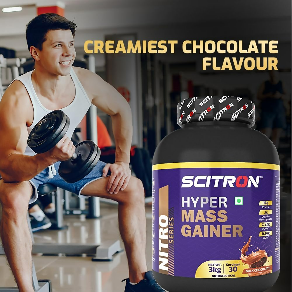 Scitron Nitro Series Hyper Mass Gainer Milk Chocolate - Distacart