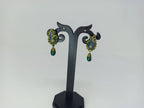 Terracotta Peacock Stud With Drop