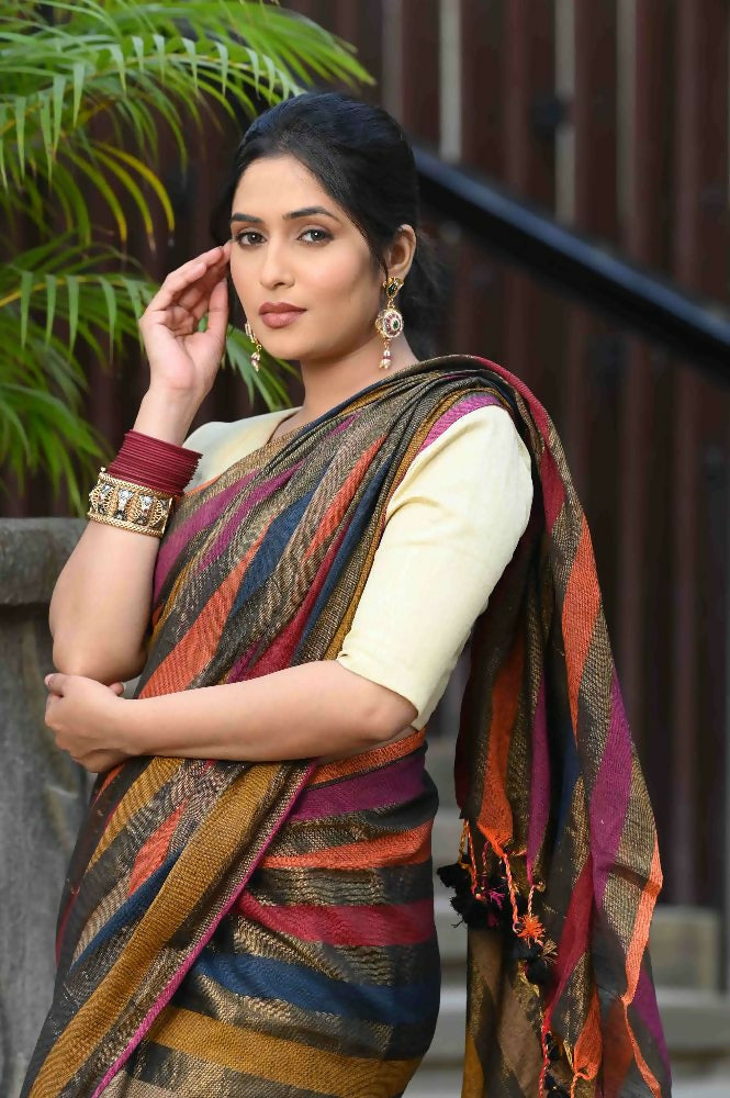 Beatitude Multicolor Tissue Silk Saree