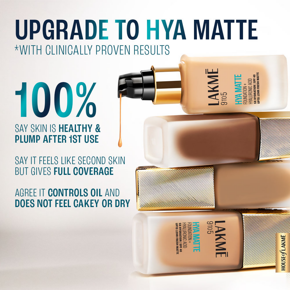 Lakme 9to5 Hya Matte Foundation + Hyaluronic Acid - Warm Creme