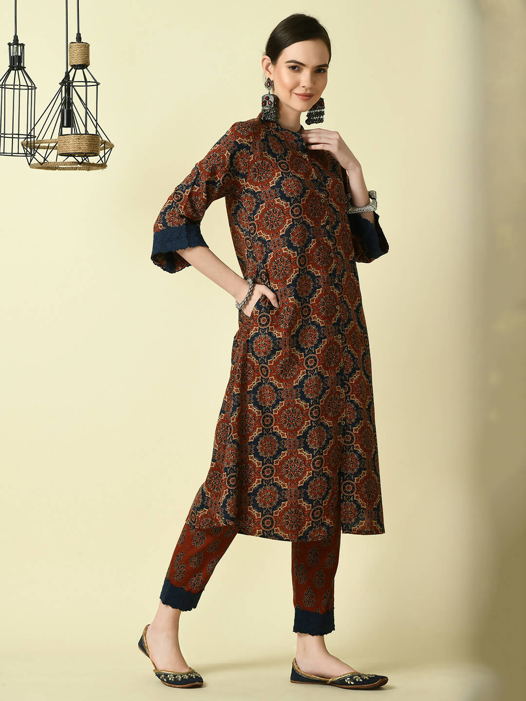 Myshka Women's Multi A-Line Printed Kurta