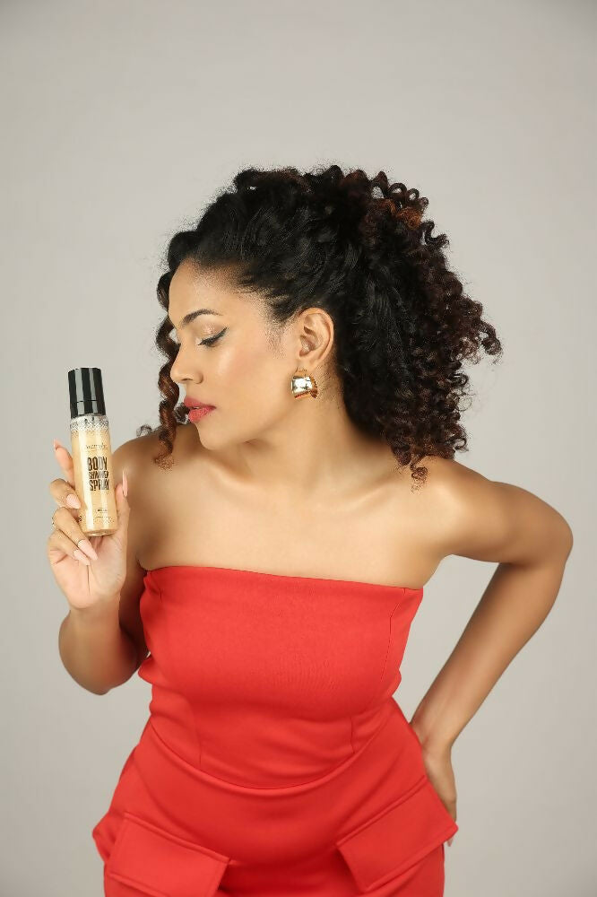 Ammoha Cosmetics Golden Body Shimmer Spray with aloe vera extract