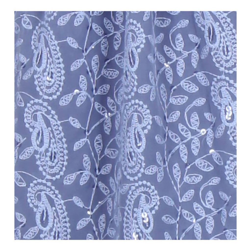 Akarshan viscose Lukhnowi Chikankari Anarkali kurta with Leggings - Grey