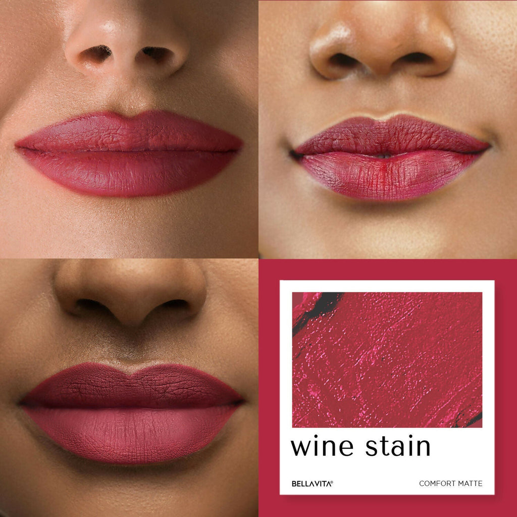 Bella Vita Organic Comfort Matte Bullet Lipstick - Wine Stain