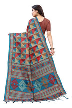 Vamika Multicolor Kalamkari Print With Jhalar Khadi Silk Sarees