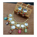 Joban Fashion Multicolor Kundan Work Necklace Set