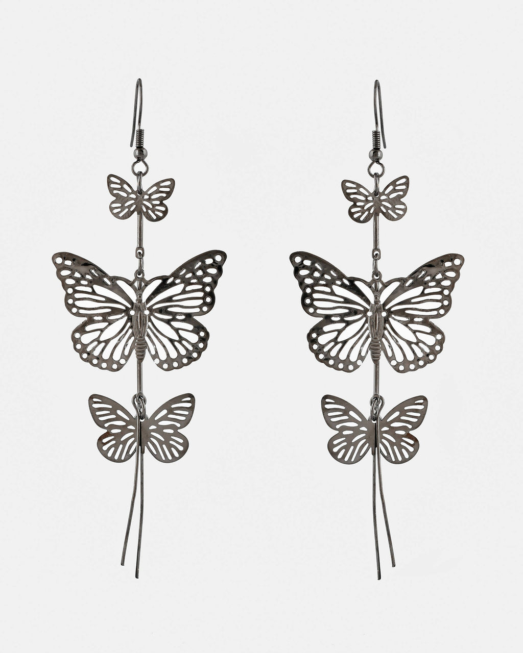 VOJ Women Rhodium-Plated Butterfly style Stainless Steel Drops & Danglers Earrings - Distacart