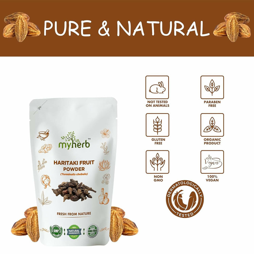 Myherb Natural Organic Haritaki Powder - Distacart