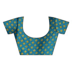 Vamika Blue Kalamkari Print With Jhalar Khadi Blouse