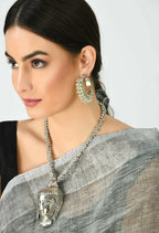 Mominos Fashion Johar Kamal Silver-Plated Brass Finish Budha Long Neckalce For Women - Distacart
