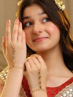 Ruby Raang Kundan And Pearl Haath Phool - Distacart