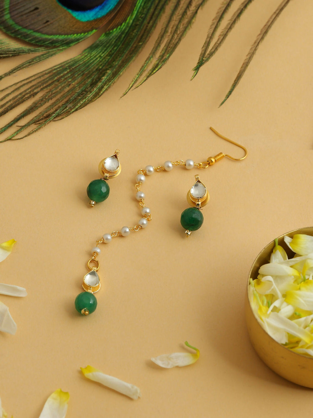 Ruby Raang Maang Tikka And Earrings Set - Distacart