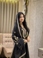 Teeya Creation Black Color Chinon Silk Party Wear Trending Palazzo Set - Distacart