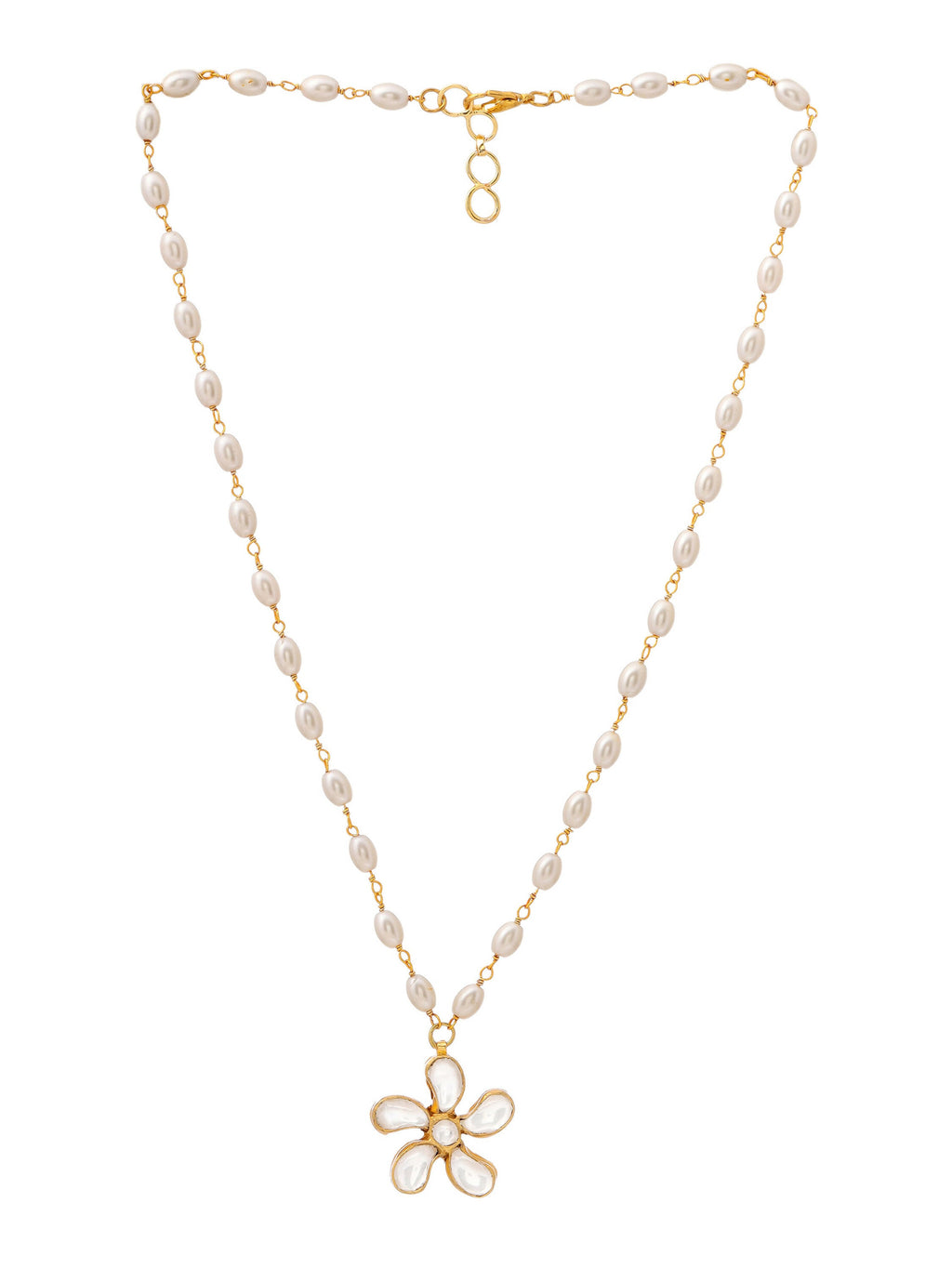Ruby Raang Gold Flower Kundan Necklace